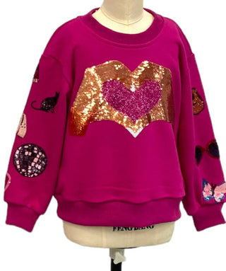 Southern Charm Hot Pink Swiftie Sequin Sweatshirt