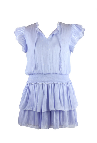 Flowers by Zoe Shimmer Flutter Purple Dress
