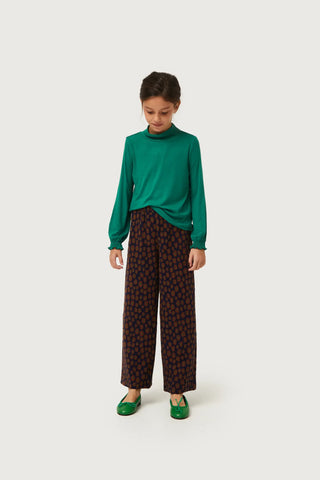 Girls Green Knit Turtleneck Top
