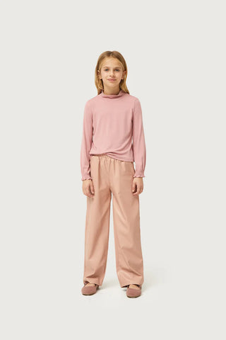 Girls Pink Knit Turtleneck Top