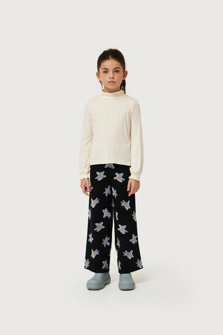 Girls Off-White Knit Turtleneck Top