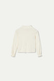 Girls Off-White Knit Turtleneck Top
