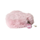 Plush Pink vFaux Fur Heart Journal with Lock and Key