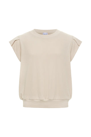 Pleat Collection Olivia Top- Sand