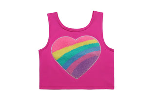 MIA NY Pink Chenille Heart Tank Top