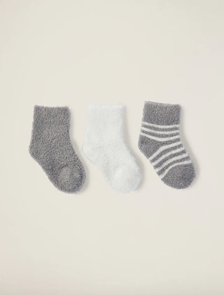 Barefoot Dreams CozyChic Lite 3Pk Infant Sock Set