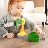 John Deere Kids 2-in-1 Power Tool with Toy Saw and Toy Vacuum