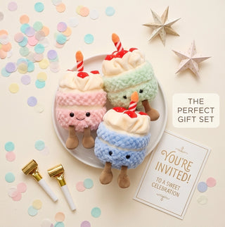 Smiling Birthday Cake Plush Party Pillow