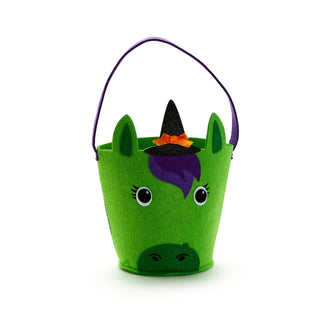 Witch Unicorn Felt Halloween Basket