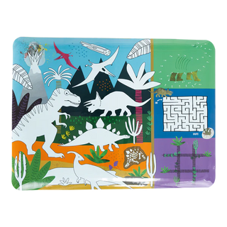 Floss & Rock Coloring Fun & Games Activity Mat - Dino