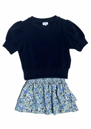 Pleat Collection Navy Riley Sweatshirt