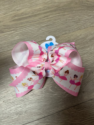 Wee Ones King Dancer/Princess Print Bow