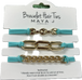 Teal Elastic with Gold