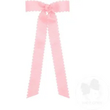 Wee Ones Mini Scalloped Grosgrain Long Tail Bow