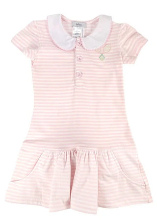 Ishtex Girl's Pink Striped Knit Dress - Tennis