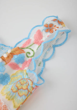 Marlo Kids Bianca Floral Embroidered Mini Dress
