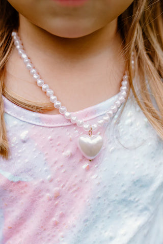 Great Pretenders Pink Pearl Heart Necklace