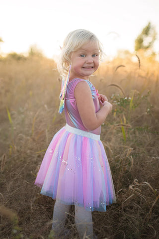 Great Pretenders Rainbow Sequins Skirt/ Wings/ Wand Costume