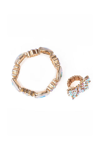 The Rachel - Crystal 2Pc Chunky Jewelry Set