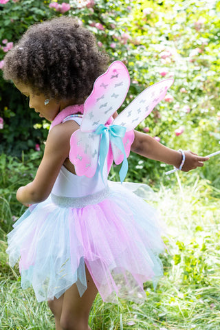4/6 Great Pretenders Think Mint Pink Skirt, Wings, & Wand