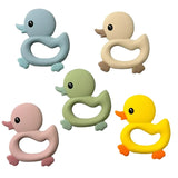 Three Hearts Silicone Ducky Teether