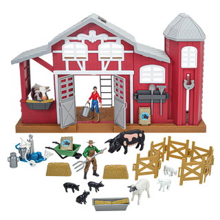 Big Country 38-Piece Dairy Barn Playset