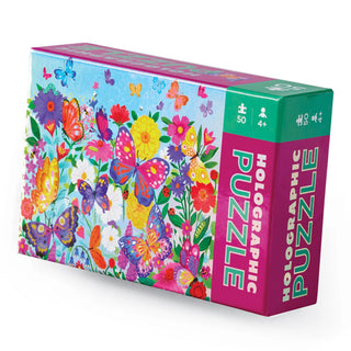 Crocodile Creek 50pc Holographic Puzzle - Butterflies