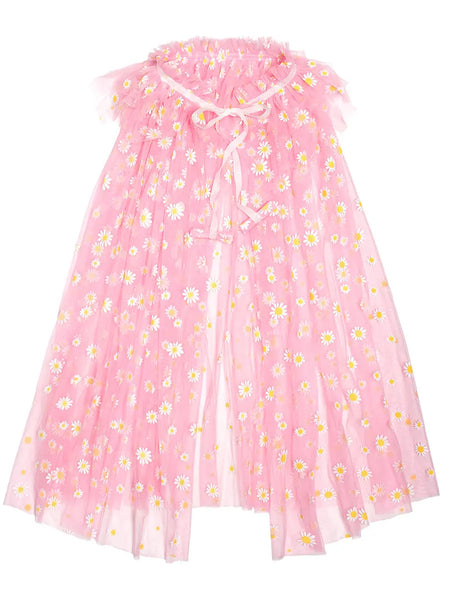 Dress Up Tulle Cape - Pink Daisy