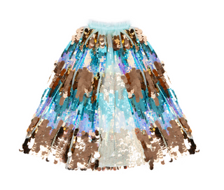Great Pretenders The 5th Avenue Pailette Cape - Mermalicious (Size 4/6)