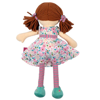 Katy Plush Doll - Brown Hair w/ Pink Floral Dress