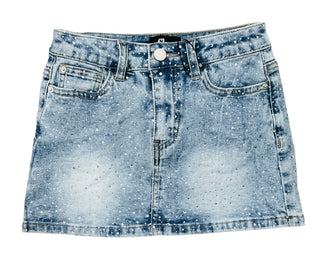 Flowers by Zoe Bedazzled Denim Skirt