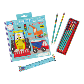Floss & Rock Scribble Sniffs Coloring Book - Construction