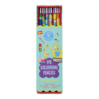 Floss & Rock Coloring Pencils - Construction