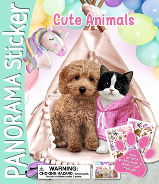 Panorama Sticker Book- Cute Animals