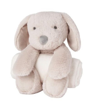 Bedtime Huggie Tan Plush Puppy & Blanket Set