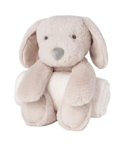 Bedtime Huggie Tan Plush Puppy & Blanket Set