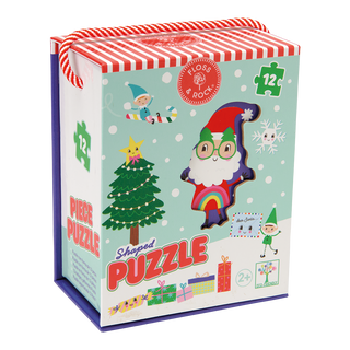 Floss & Rock 12pc Shaped Jigsaw Puzzle - Christmas