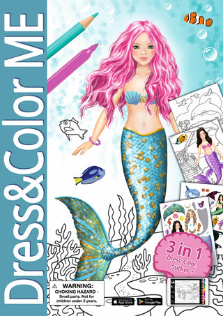Dress & Color Me- Big Mermaids