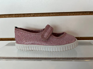 Kimey Pink Sparkly Mary Jane Shoes