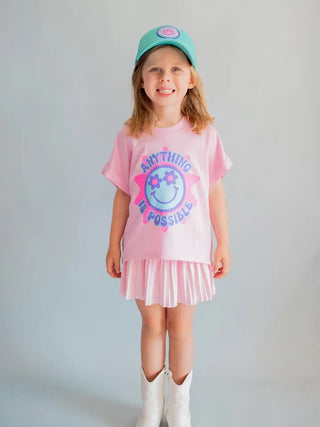 Anything is Possible Bubblegum Pink Printed Tee