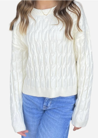 Kaveah Cableknit Sweater - Ecru