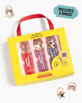Gloss It Rainbow Lip Gloss Ring Set