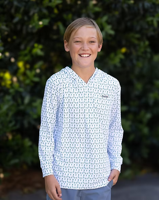 Youth Caddie Bogey Hoodie - Green/White
