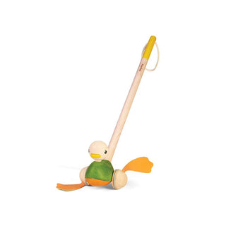 Plan Toys Wooden Push Along Duck