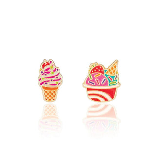 The Perfect Pair Cutie Enamel Stud Earrings - Sweet Swirls