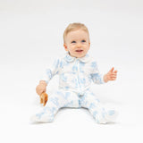 Angel Dear Peter Pan Footie - Farm Toile Blue