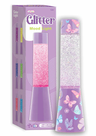 Purple Glitter Mood Light - Tie Dye Butterfly