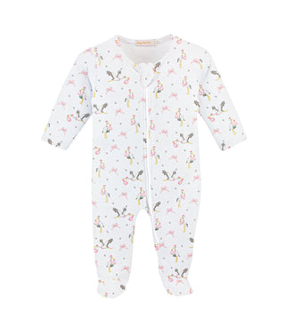 Baby Club Chic Welcome Baby Pink Zipped Footie