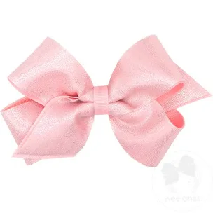 Wee Ones Medium Mirror Dot Grosgrain Overlay Bow