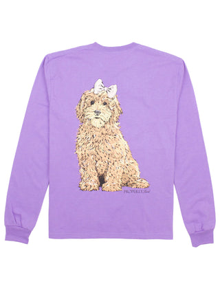 Properly Tied Girls Goldendoodle L/S Light Purple Shirt